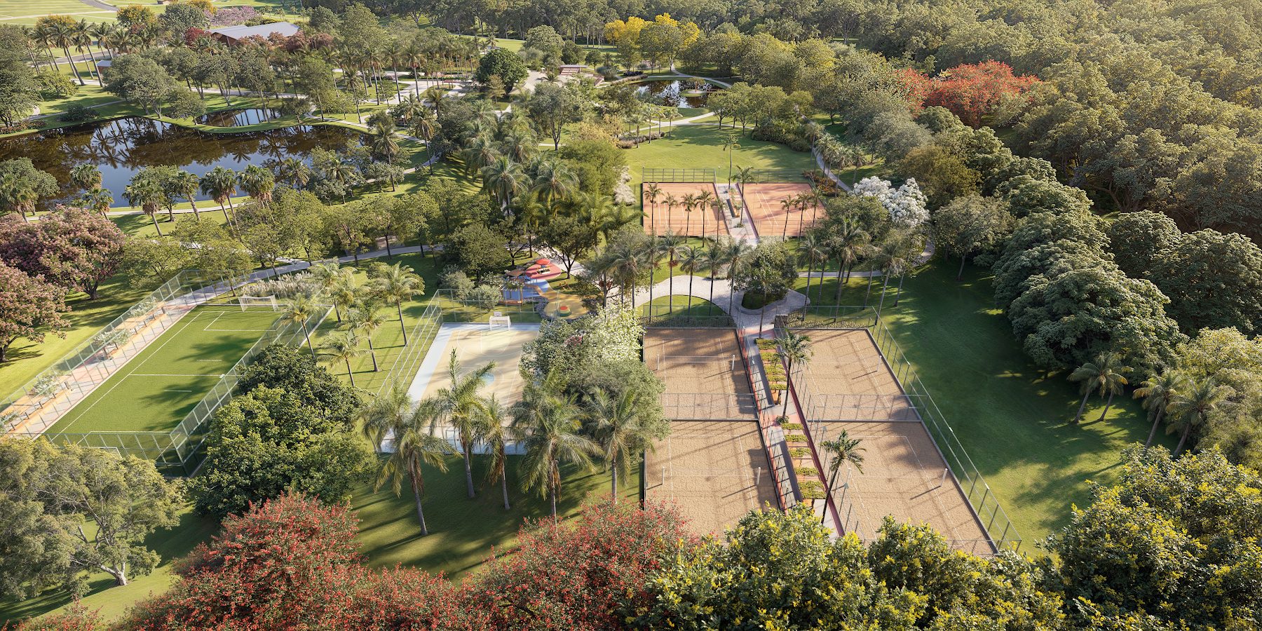 Vista aérea da Fazenda Lumiar Estates
