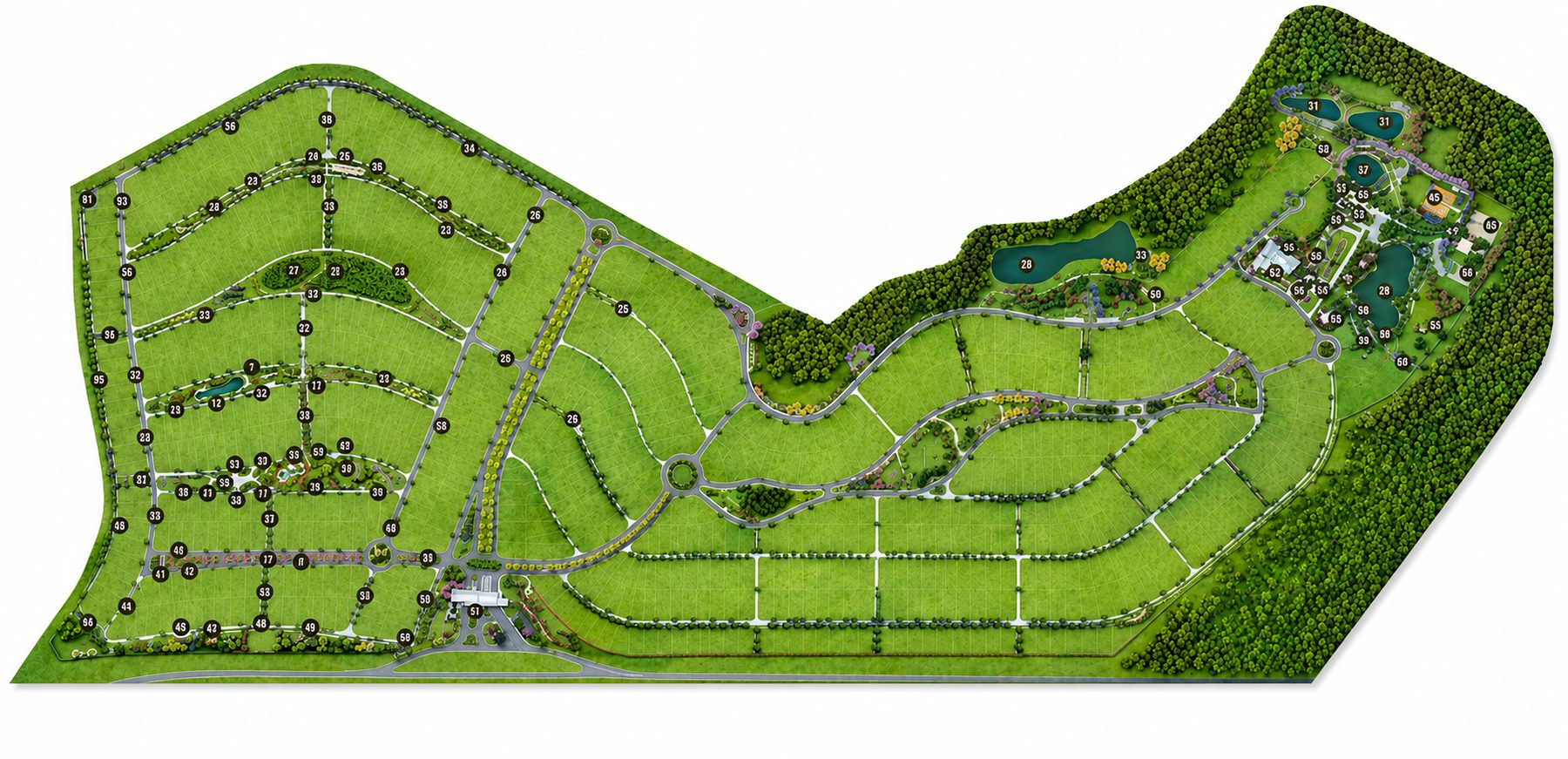 Mapa geral da Fazenda Lumiar Estates
